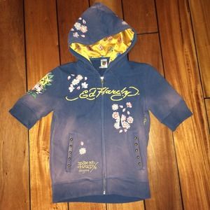 Ed Hardy by Christian Audgier Studded Hoodie (S)