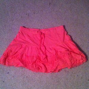 Peach colored skirt