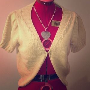 banana republic cream color shrug, short sweater M