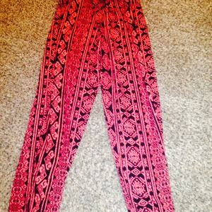 Red and Black tribal joggers