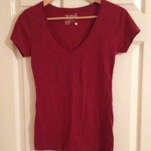 two tillys v neck tshirts red and grey