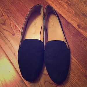 J. Crew blue suede loafers
