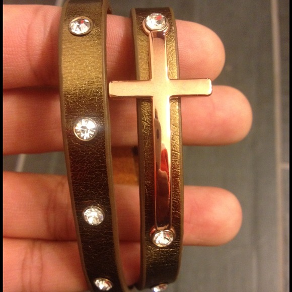 Cross Leather Bracelet