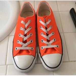 Neon orange converse!