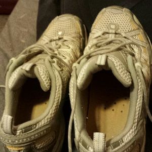 Pair of North Face hickiking shoes