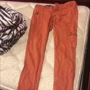 Orange cargo pants