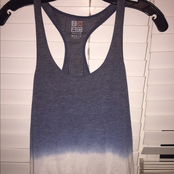 blue&white ombré top