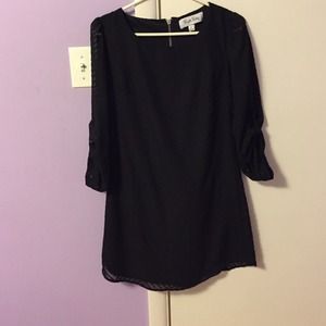 Black shift dress