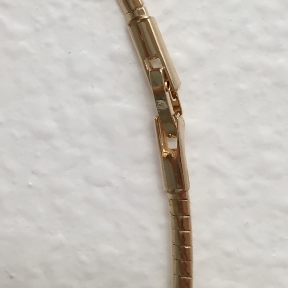 Vintage teardrop blue and gold necklace - Picture 3 of 3