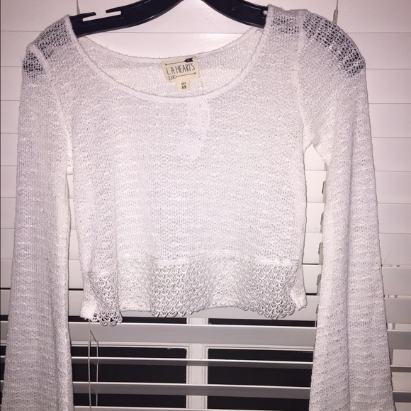 white crochet crop top