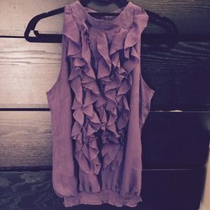 Ruffled purple top