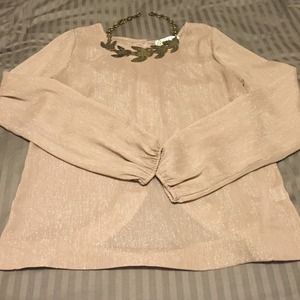 SOLD! Nude sheer sparkled blouse