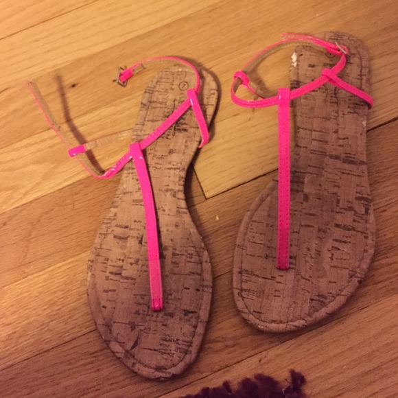 Hot pink sandals