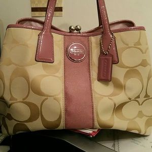Original Coach pink purse w/matching wallet bundle