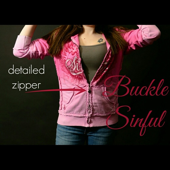 NWOT Buckle Sinful Pink Hoodie