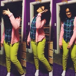 Bright green gap pants