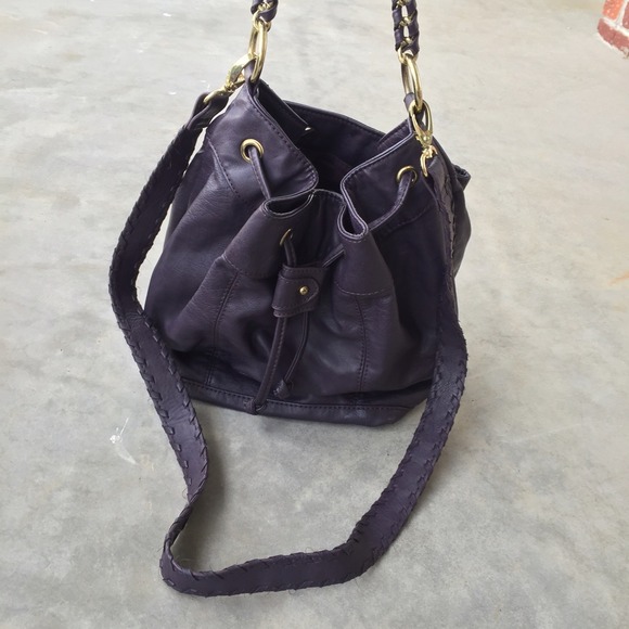 Dark Purple Leather Purse
