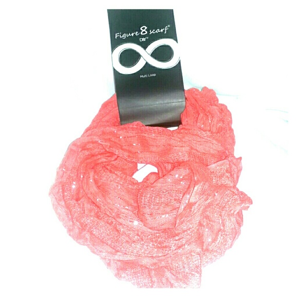 Pretty pink infinity scarf