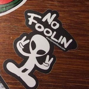 Brandy Melville 'No Foolin' Alien Sticker