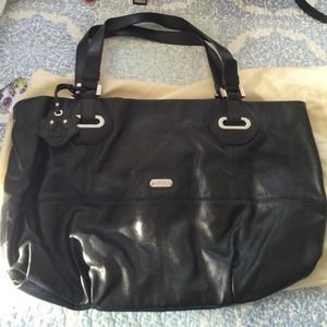 Black leather purse