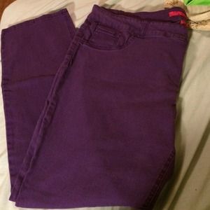 Purple skinny jeans