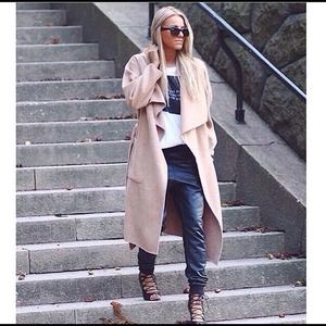 Faux leather crouch dropped joggers