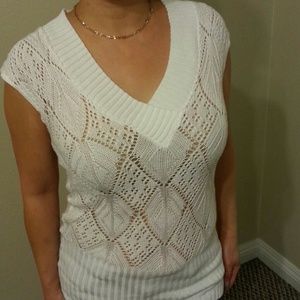 White Knitted Top