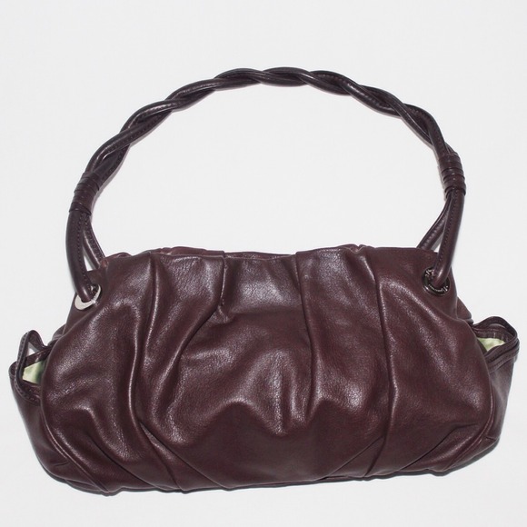 Leather Braided Handle Hobo Bag - Picture 1 of 4