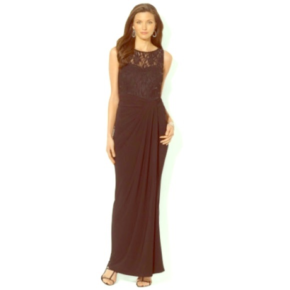 Ralph Lauren black gown perfect for weddings