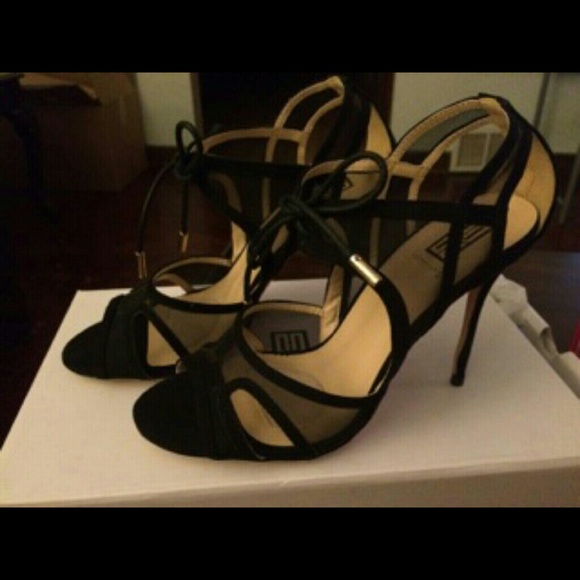 Sexy and stylish black sheer heels