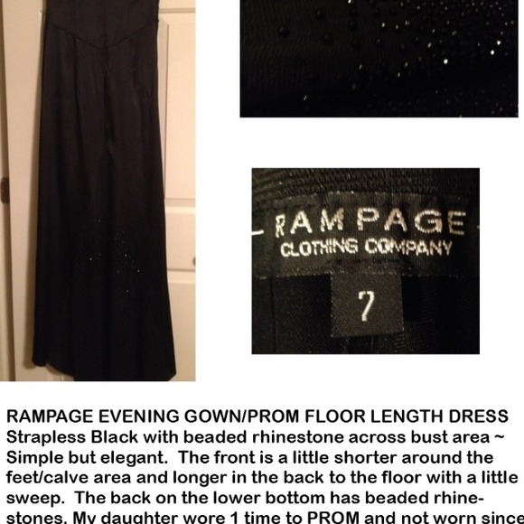 RAMPAGE EVENING GOWN/PROM FLOOR LENGTH DRESS - Picture 1 of 4