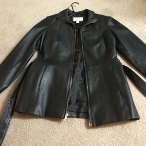 Worthington black leather jacket sz small