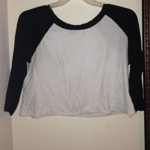 Crop top baseball tee