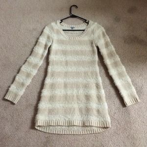 Charlotte russe small tan stripes sweater