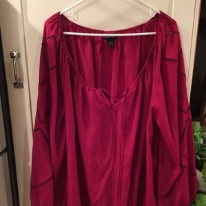 Beautiful red peasant blouse