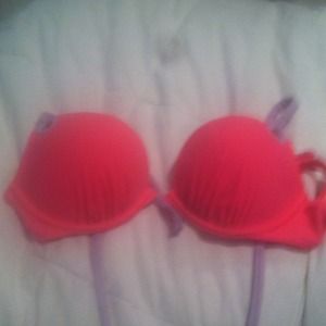 Pink and lavendar push up bikini