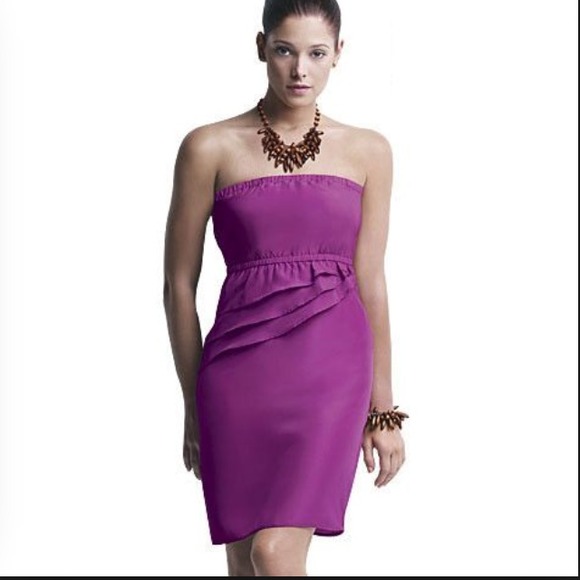PURPLE RUFFLE FRONT DRESS - Picture 2 of 4