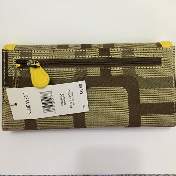 Cute Nine West yellow and brown Reno boxed wallet - Picture 3 of 3