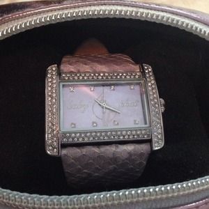 Baby Phat pink leather watch