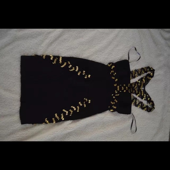 New!!! Authentic Herve Leger "ALEK" black/gold