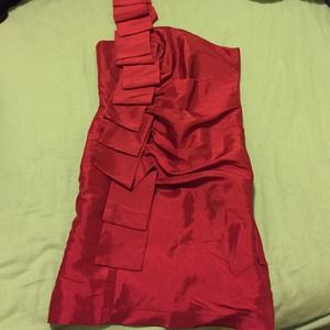 NWT Elegant Red one sided shoulder dress