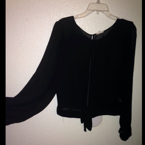 Sheer black blouse!