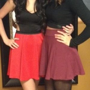 *SALE* MAROON SKATER SKIRT