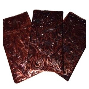 Dark Brown Lightweight Vintage Checkbook holder