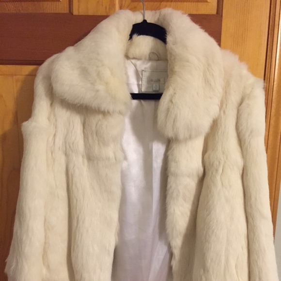 Rabbit fur white Aqua jacket