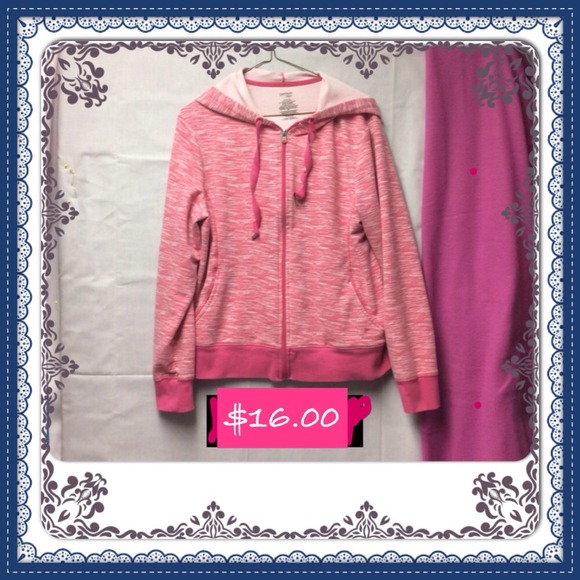 Pink Striped Hoodie-  $11.00