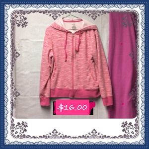 Pink Striped Hoodie-  $11.00