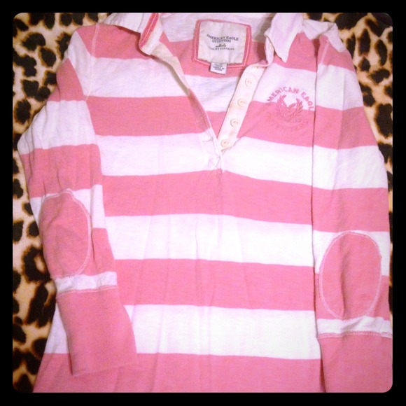 🚫SOLD🚫American Eagle polo 3/4 sleeve button tee