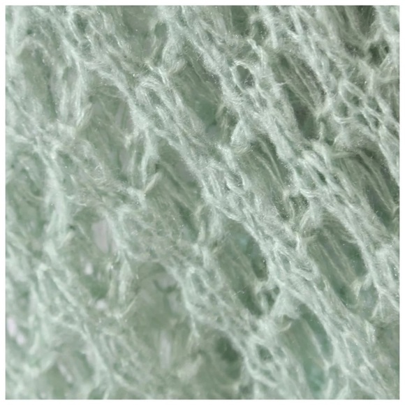 Mint Green Soft Sweater Yarn Scarf - Picture 4 of 4