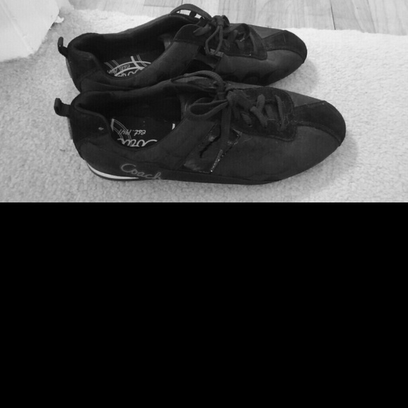 Black Coach tennis shoes